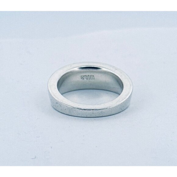 Estate Emporio Armani 925 Sterling Silver Modern Band Ring Size 10.5, 12g - Picture 3 of 11